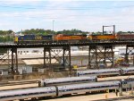 CSX 868; BNSF 6758 and 4303